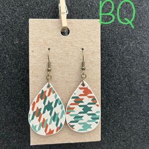 Homemade wood earrings